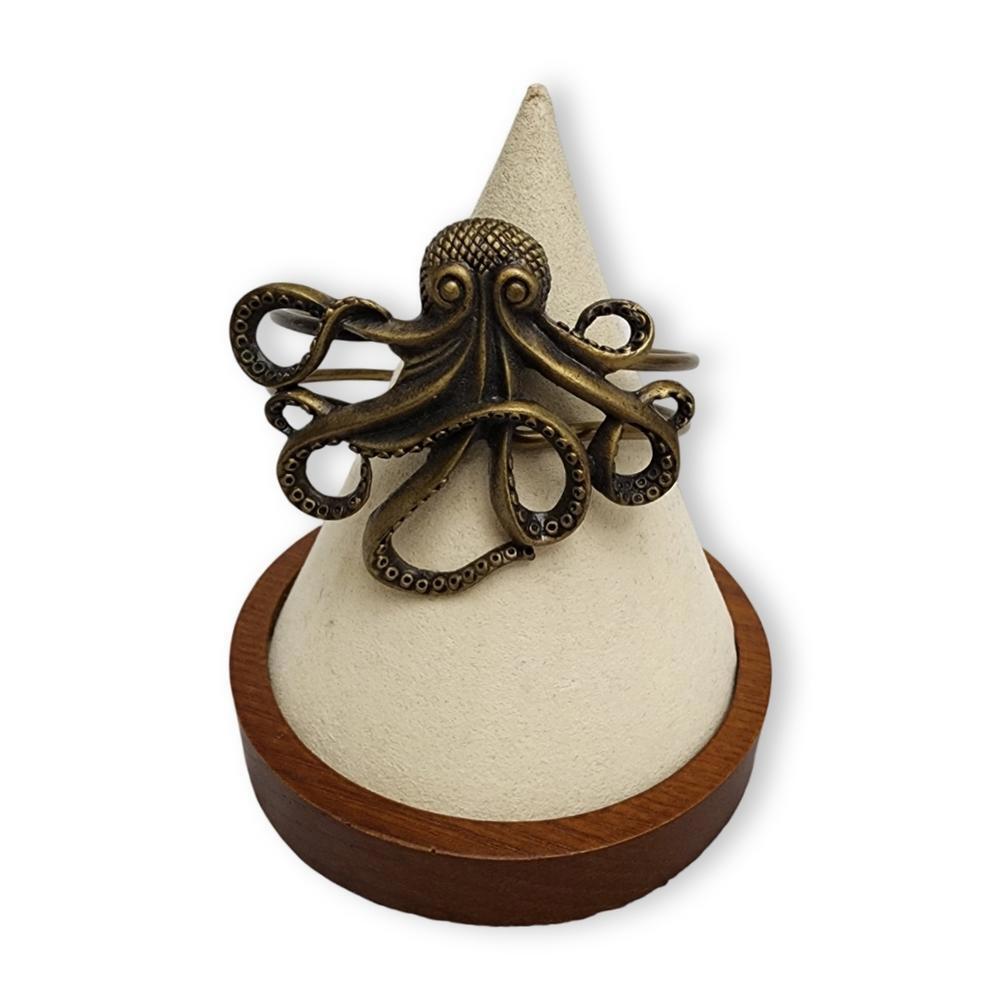 Vintage Bronze Octopus Bracelet